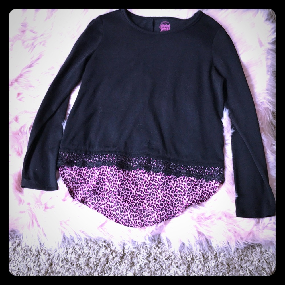 Black tunic with pink cheetah print! *price drop